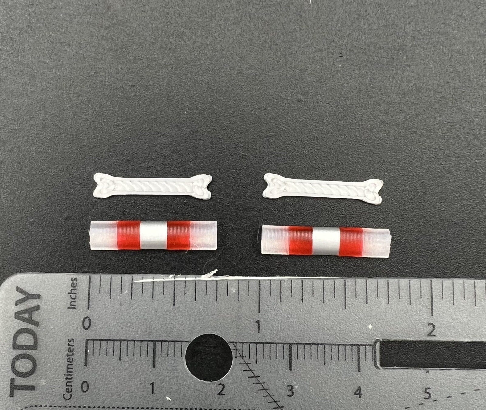 2 Pack 1/64 Clear Red Chrome NYPD Federal Signal Aerodynic Lightbar Police1