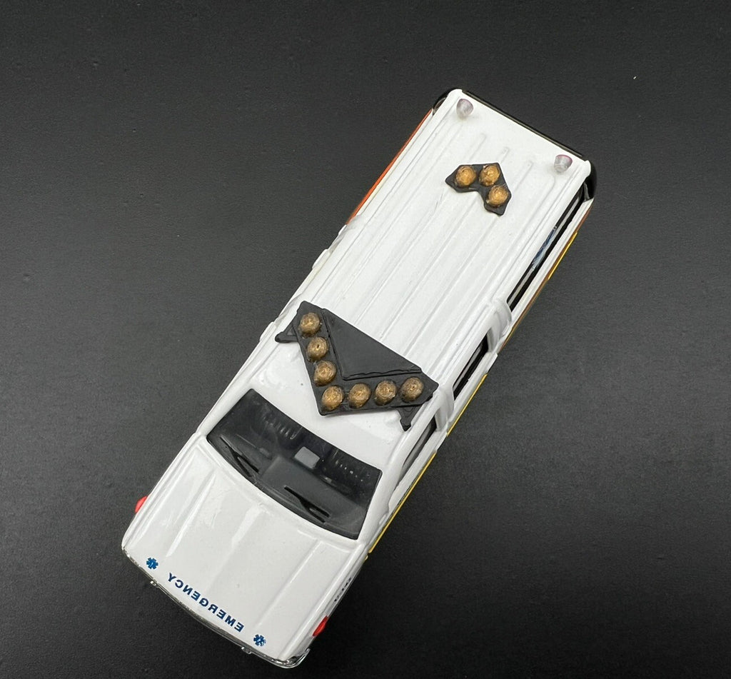 2 Pack 1/64 Federal Signal Vector Vision SLR Amber Lightbar For Greenlight6