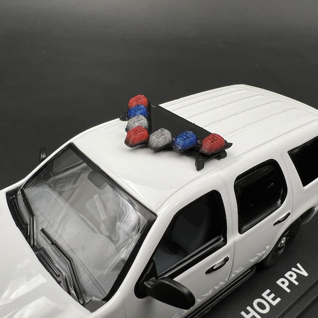 2 Pack 1/43 Blue Red Vector Vision Lightbar CHP California Highway Patrol Police2