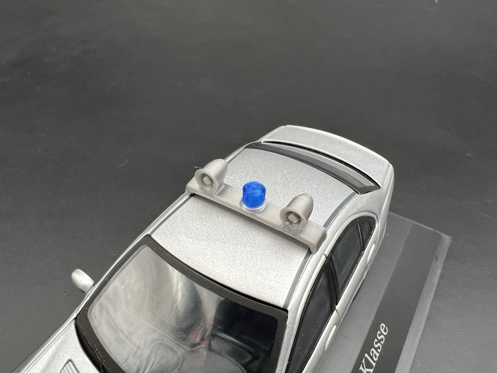 1/43 Vintage Blue Beacon With Dual Siren Speakers Lightbar Police17