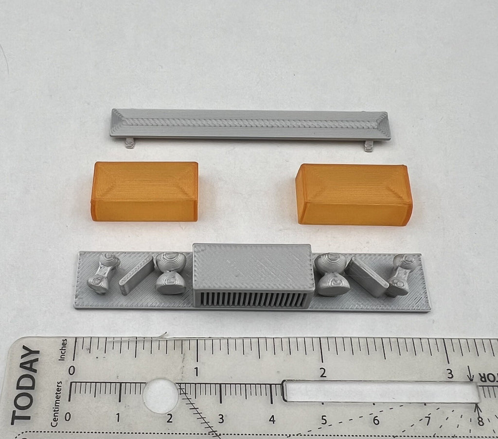 1/18 Scale Model Amber Federal Twinsonic Lightbar Tow Work Truck Security 1821A1