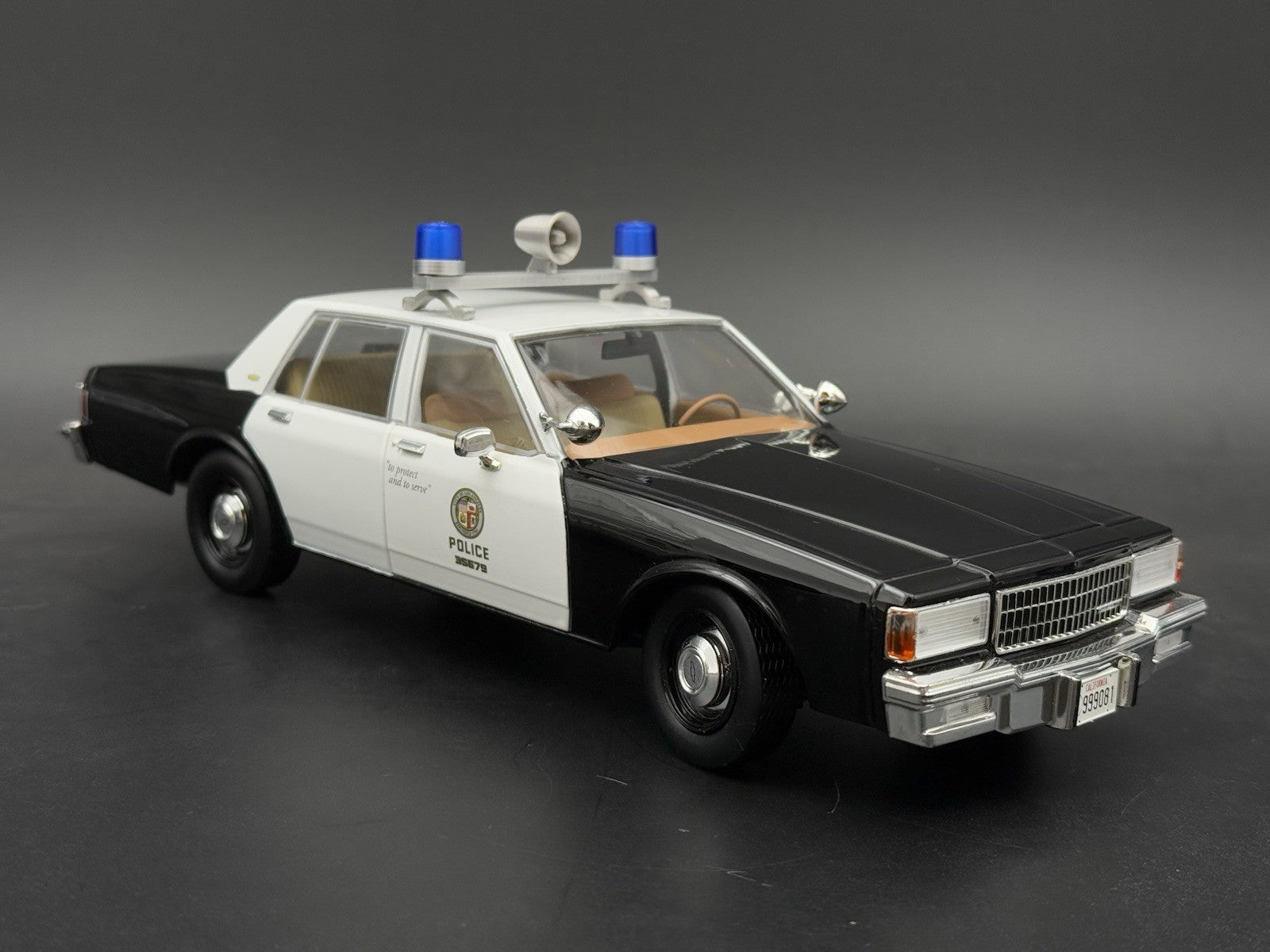 1/18 LED Ready Federal Blue Twin Beacon Ray Speaker Police Lightbar Visibar9