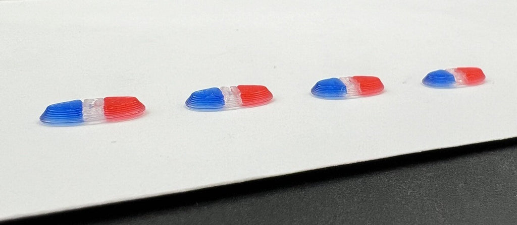 4 Pack 1/87 HO Scale Blue Red Federal Signal Vista Lightbar Police Car Sheriff1
