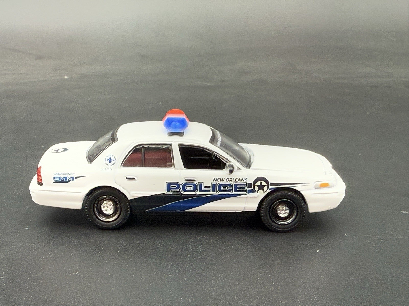 2-Pack 1/64 Scale Model Red Blue Federal Vista Lightbar Police Car 6412BCR6