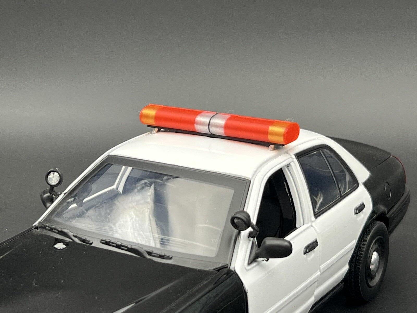 1/18 LED Ready AeroDynic Lightbar Red Clear Amber Police Sheriff Fire6