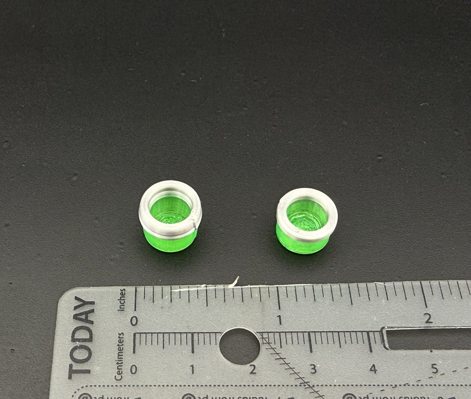 2-Pack 1/24 25 Scale Model LED Compatible Green Beacon Lightbar 2410G1