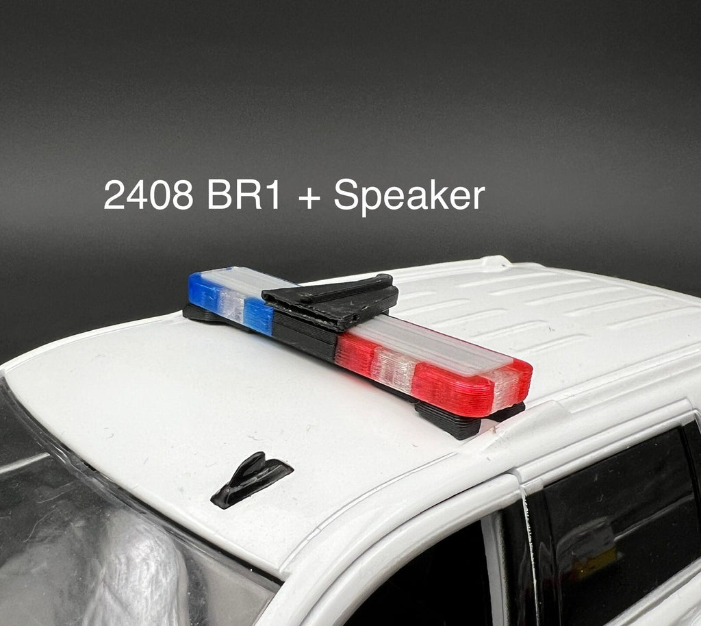 1/24 25 LED Ready Whelen Edge Lightbar Blue Red w/ Speaker Highway Patrol Police0