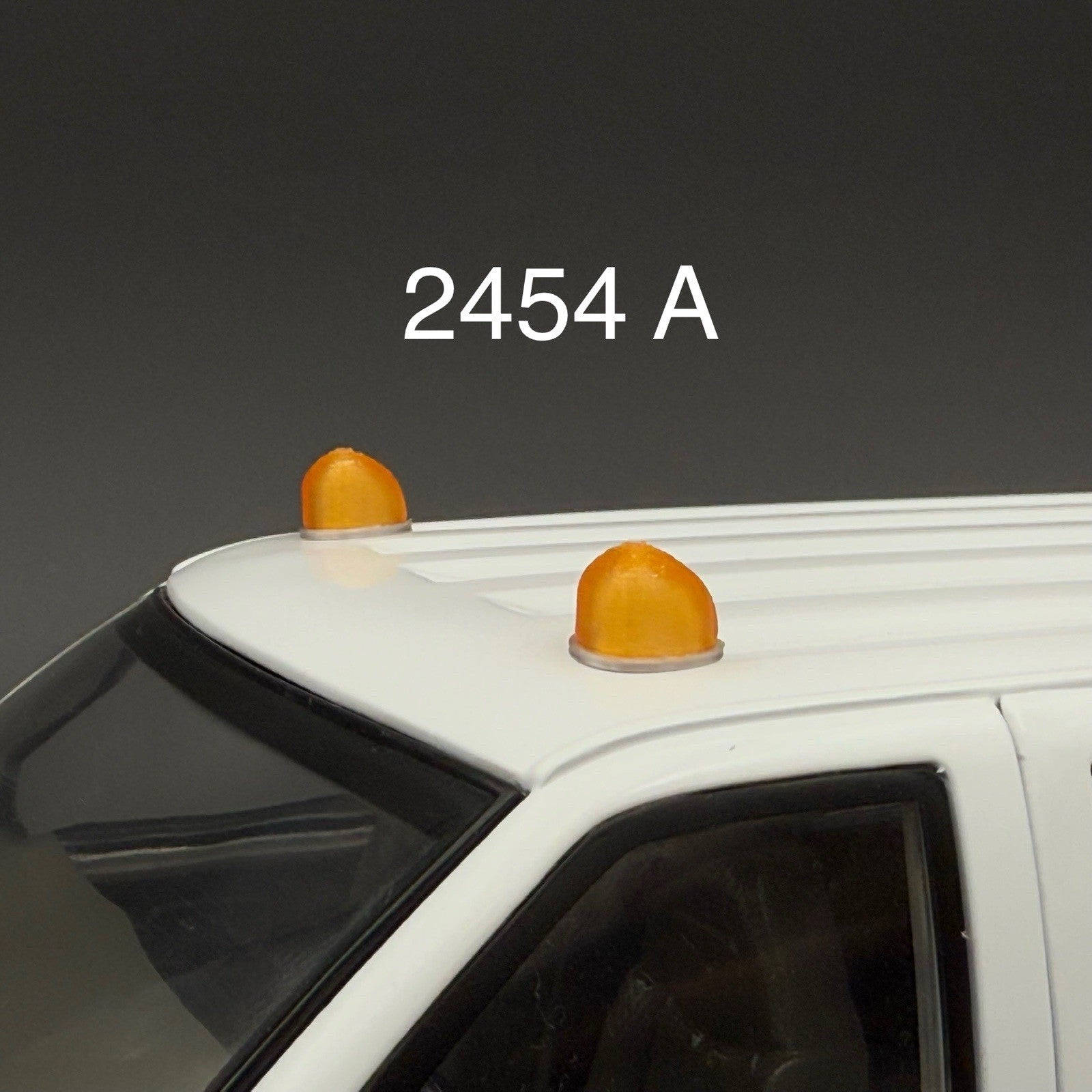 2 Pack 1/24 25 LED Ready Amber Yellow Fire Ball Teardrop Beacon Security Work0