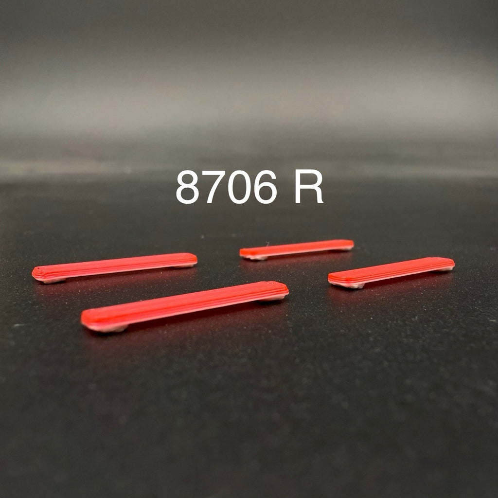 4 Pack 1/87 HO Scale Red LED Style Long Whelen Lightbar Fire Truck Ambulance0