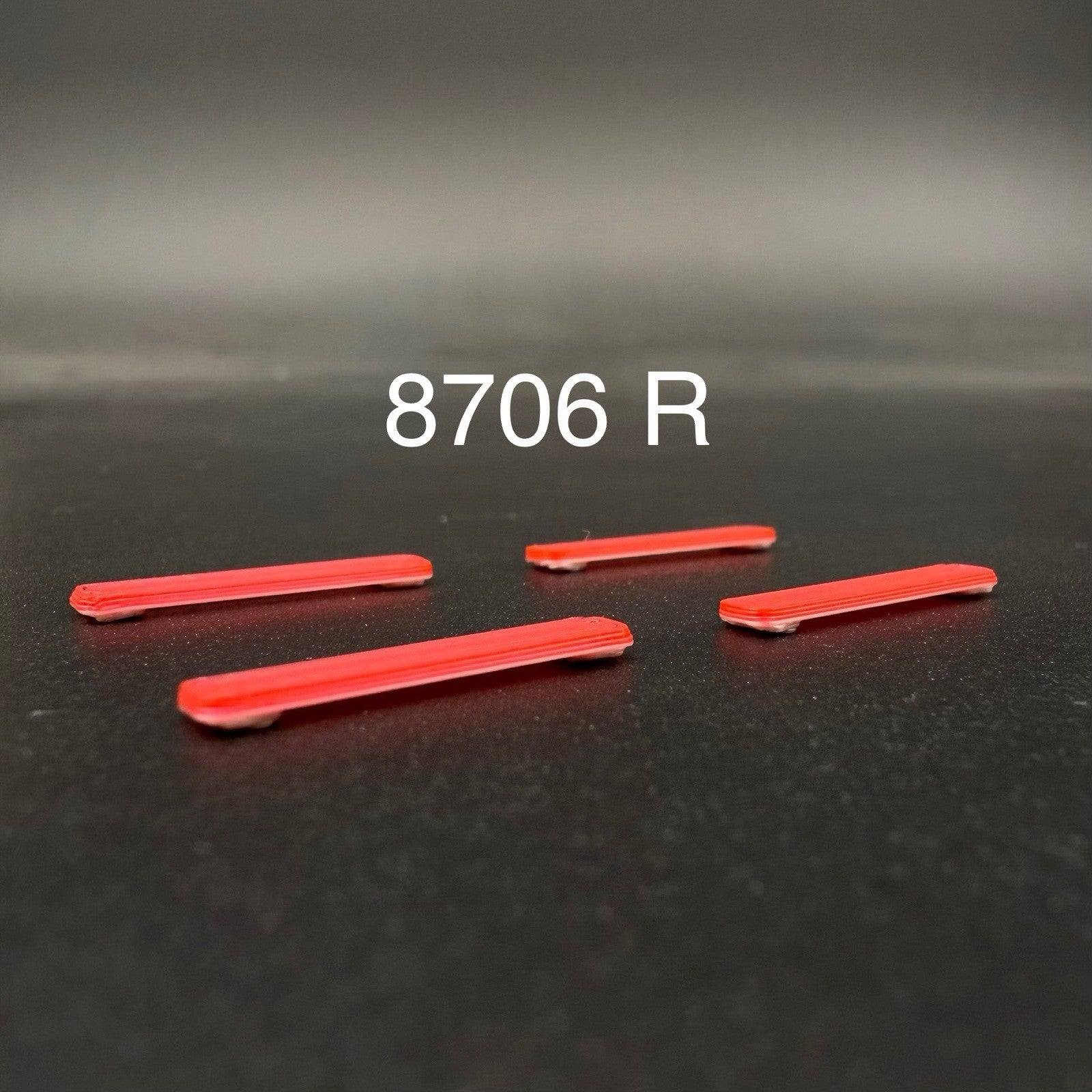 4 Pack 1/87 HO Scale Red LED Style Long Whelen Lightbar Fire Truck Ambulance0