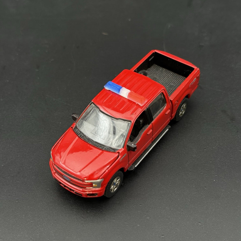 2 Pack 1/64 Code 3 LP6000 Clear + Blue Red Lightbar Greenlight Police Fire SUV9