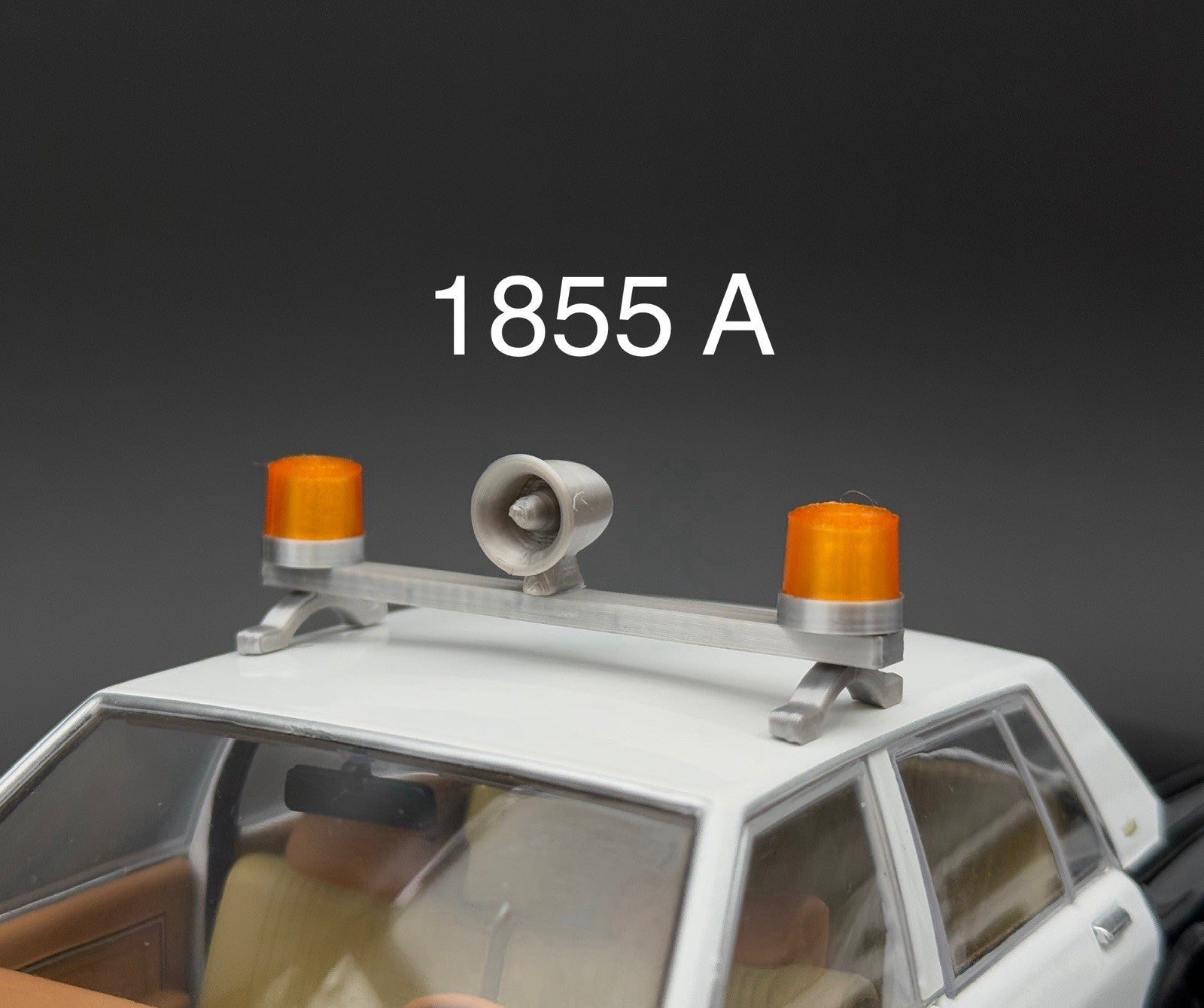 1/18 LED Ready Federal Amber Twin Beacon Ray Speaker Police Lightbar Visibar0