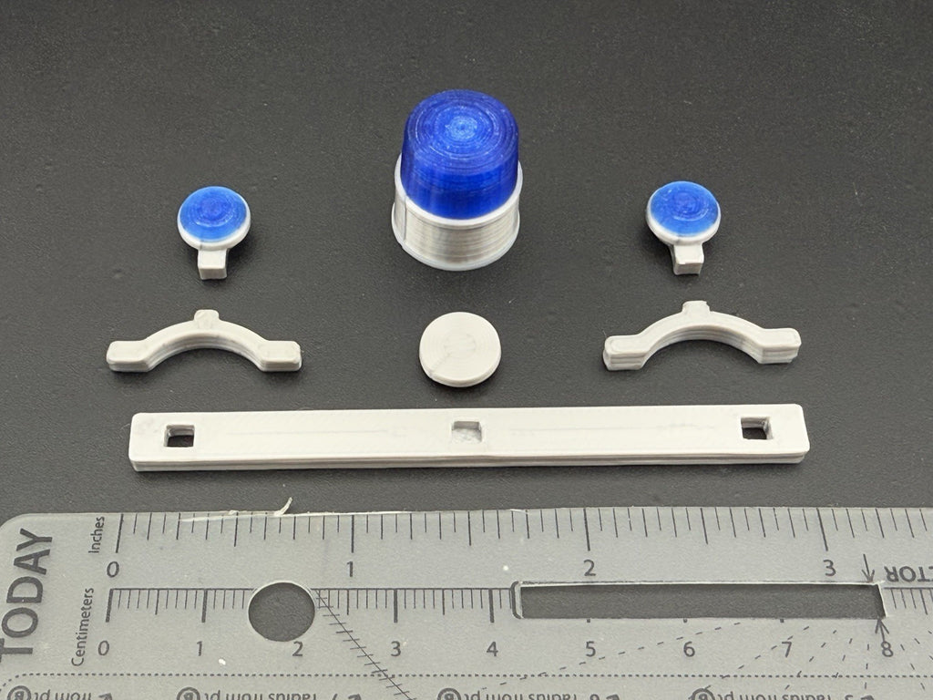 1/18 LED Ready Federal Visibar CJ 184 284 Blue Beacon Blue Lollipop Police Light1