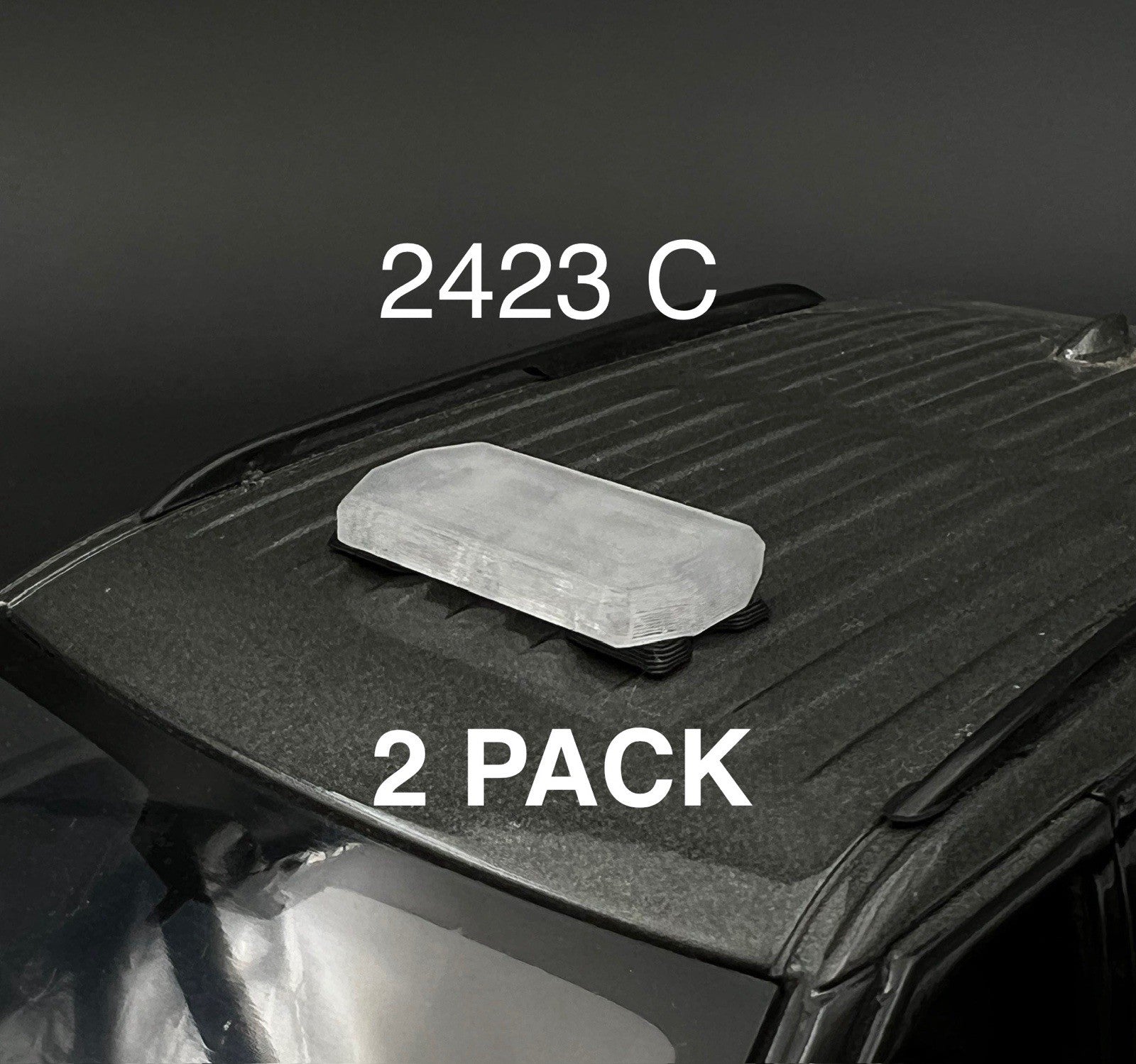 2 Pack 1/24 25 Mini Code 3 2700 Lightbar Clear Top Cover Police Sheriff Fire0