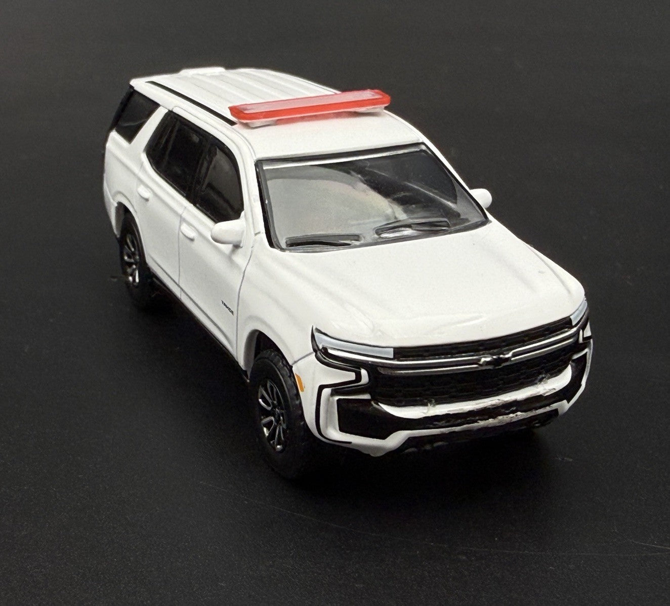 2-Pack 1/64 Scale Model Silver Top Red LED Style Whelen Lightbar 6402RS9