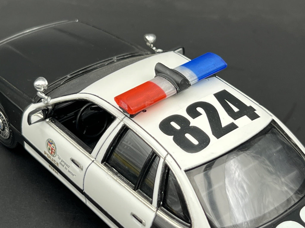 1/24 25 LED Ready Jetsonic Lightbar Blue Clear Red Sheriff Highway Patrol Police5