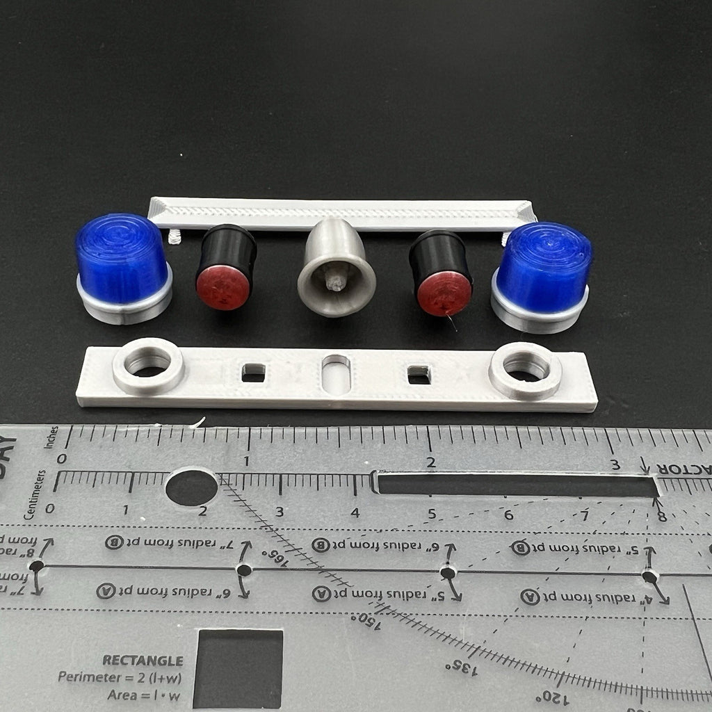 1/18 Blue Mars Skybolt Beacon Lightbar Siren Speaker Police Sheriff Fire2