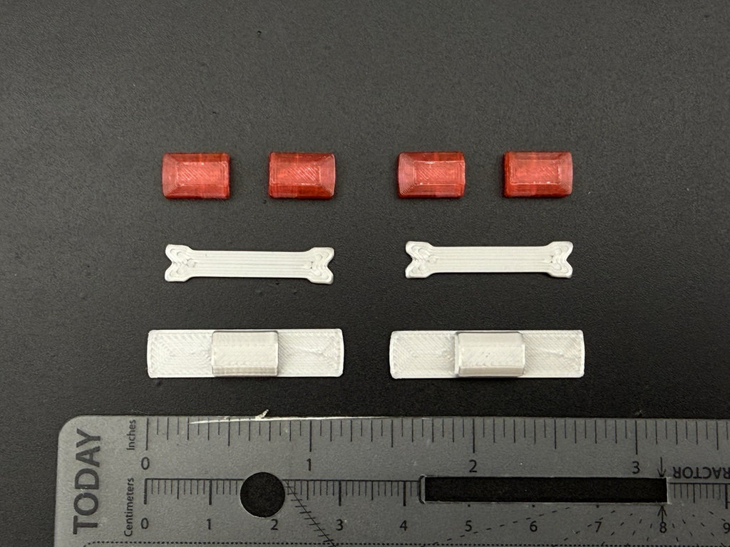2-Pack 1/43 Scale Model Red Amber Flasher Smith Wesson 8880 Lightbar 4343R11