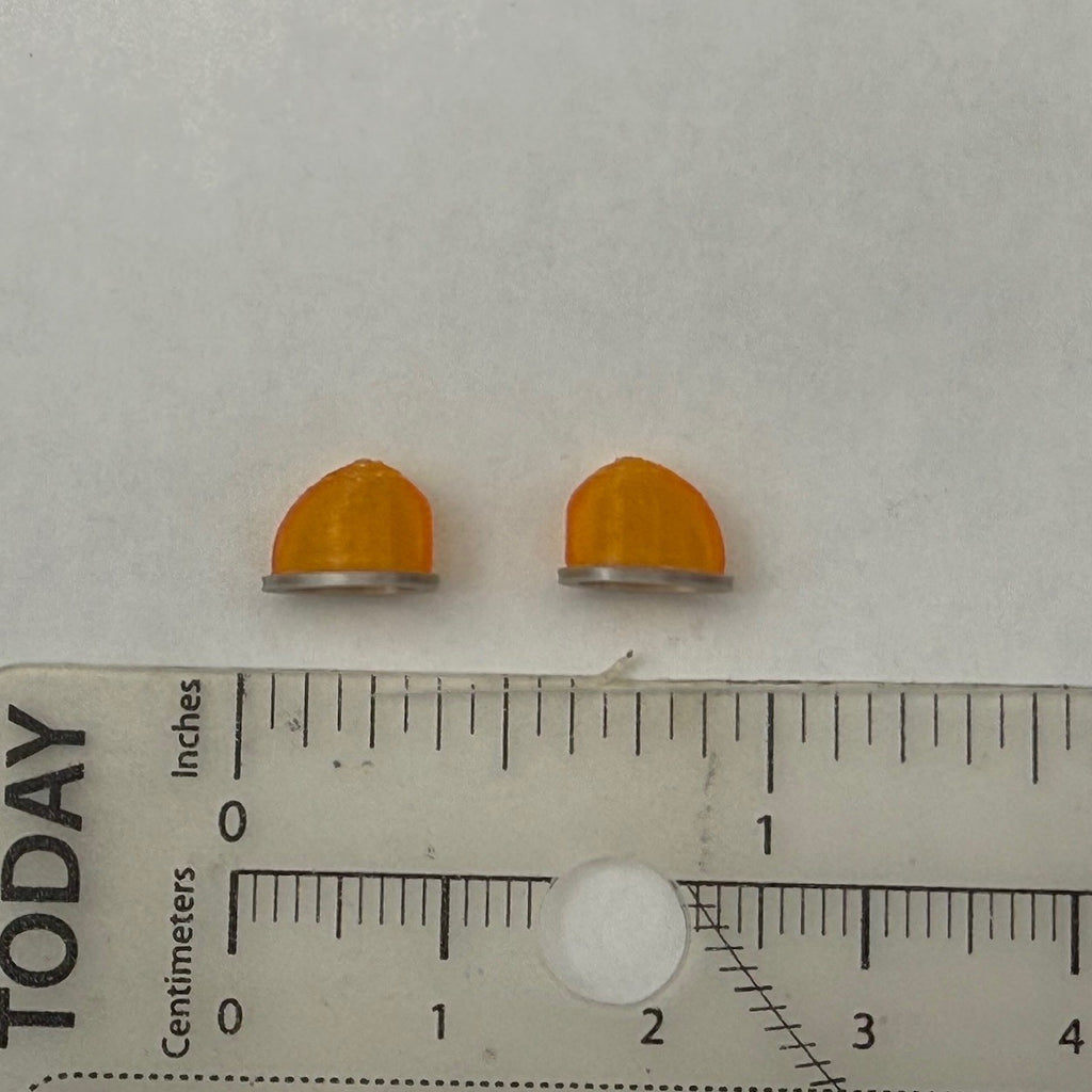 2 Pack 1/24 25 LED Ready Amber Yellow Fire Ball Teardrop Beacon Security Work5