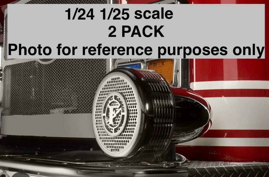 2 Pack 1/24 1/25 Scale Federal Q Q2B Siren Fire Engine Truck Kitbash 2465CHROME6