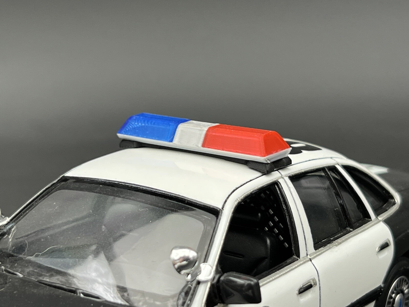 1/24 25 27 Blue Chrome Red Code 3 LP6000 Lightbar W Internal Lens Police Sheriff13