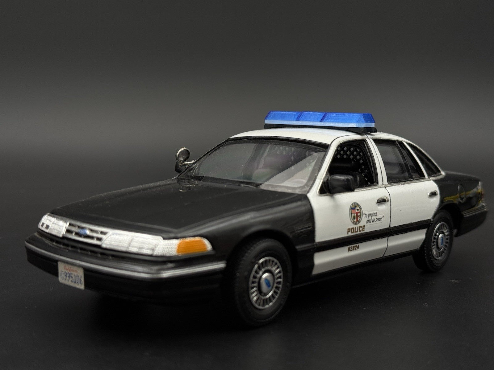 1/24 25 Scale Model Blue Code 3 Excalibur Lightbar Police4