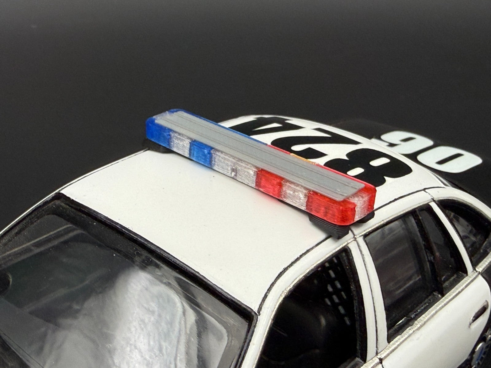 1/24 Scale Model LED Ready Whelen Edge Lightbar Blue Red Amber Police 2408BR52
