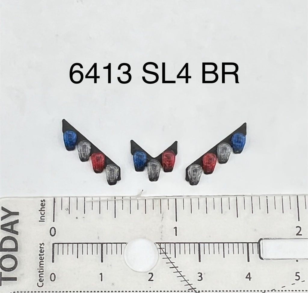 3 Pack 1/64 Blue Red Split Vector Lightbar Fire Truck Engine Police Code 30