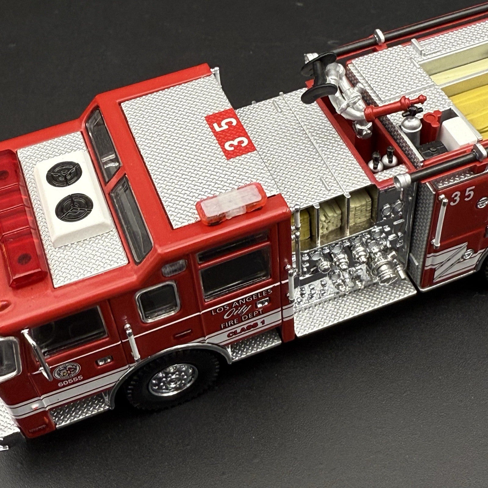 2 Pack 1/64 Mini Whelen Edge Red Clear Red Lightbar Gray Top Police Fire EMS7