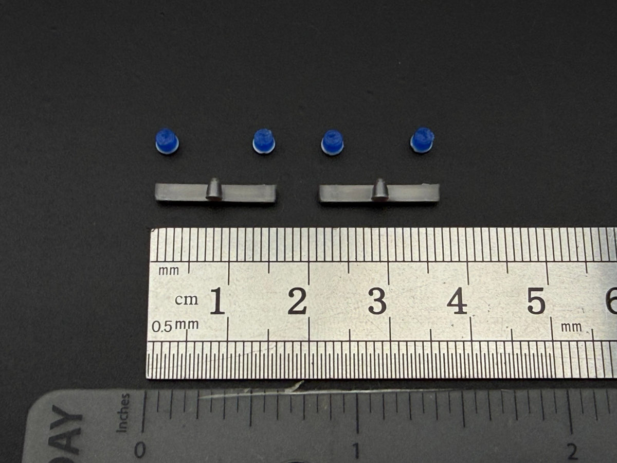 2 Pack 1/87 HO Scale Blue Mars Skybolt Beacon Lightbar Speaker Police 8717B1