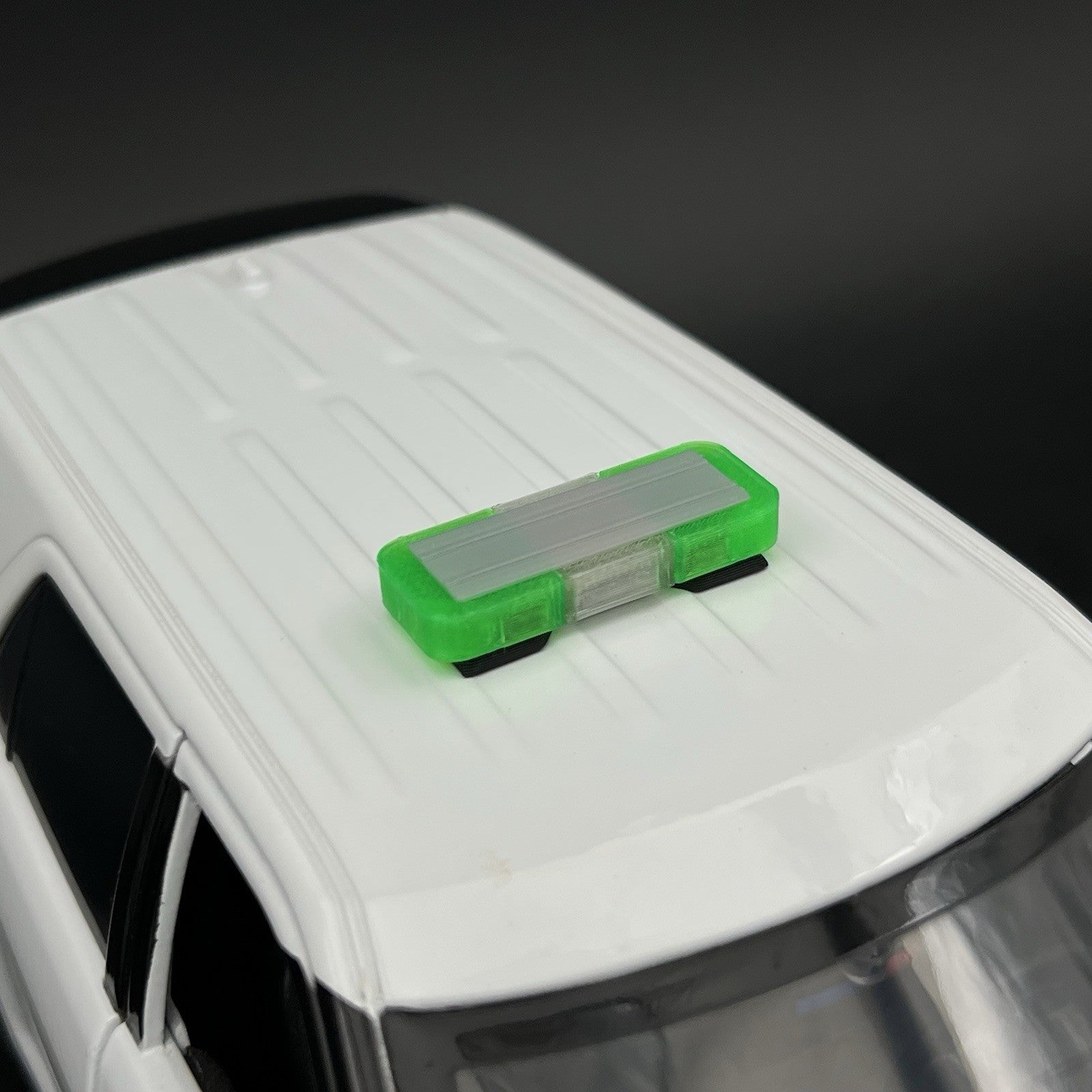 1/18 Mini Whelen Edge Lightbar Clear Green Gray Top Cover5