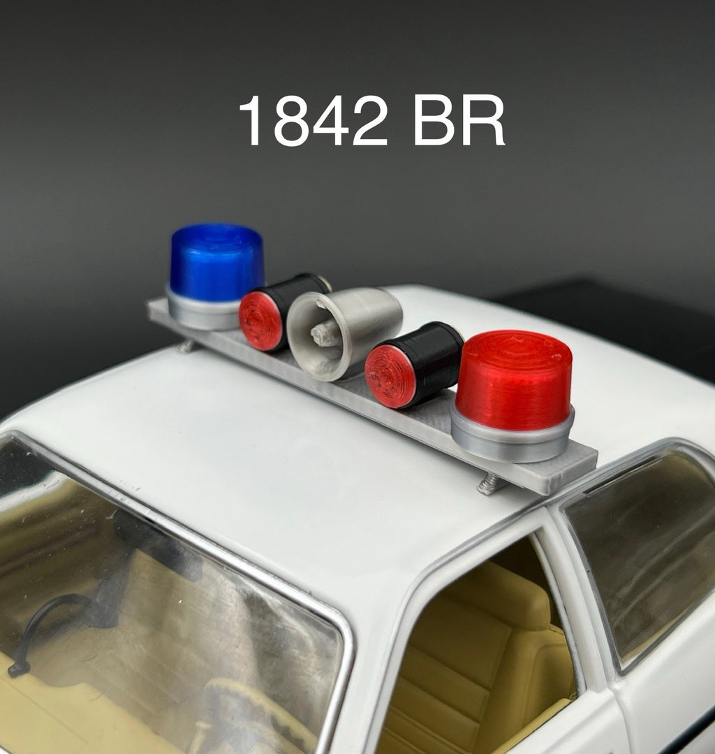 1/18 Blue Red Mars Skybolt Beacon Lightbar Siren Speaker Police Sheriff Fire0