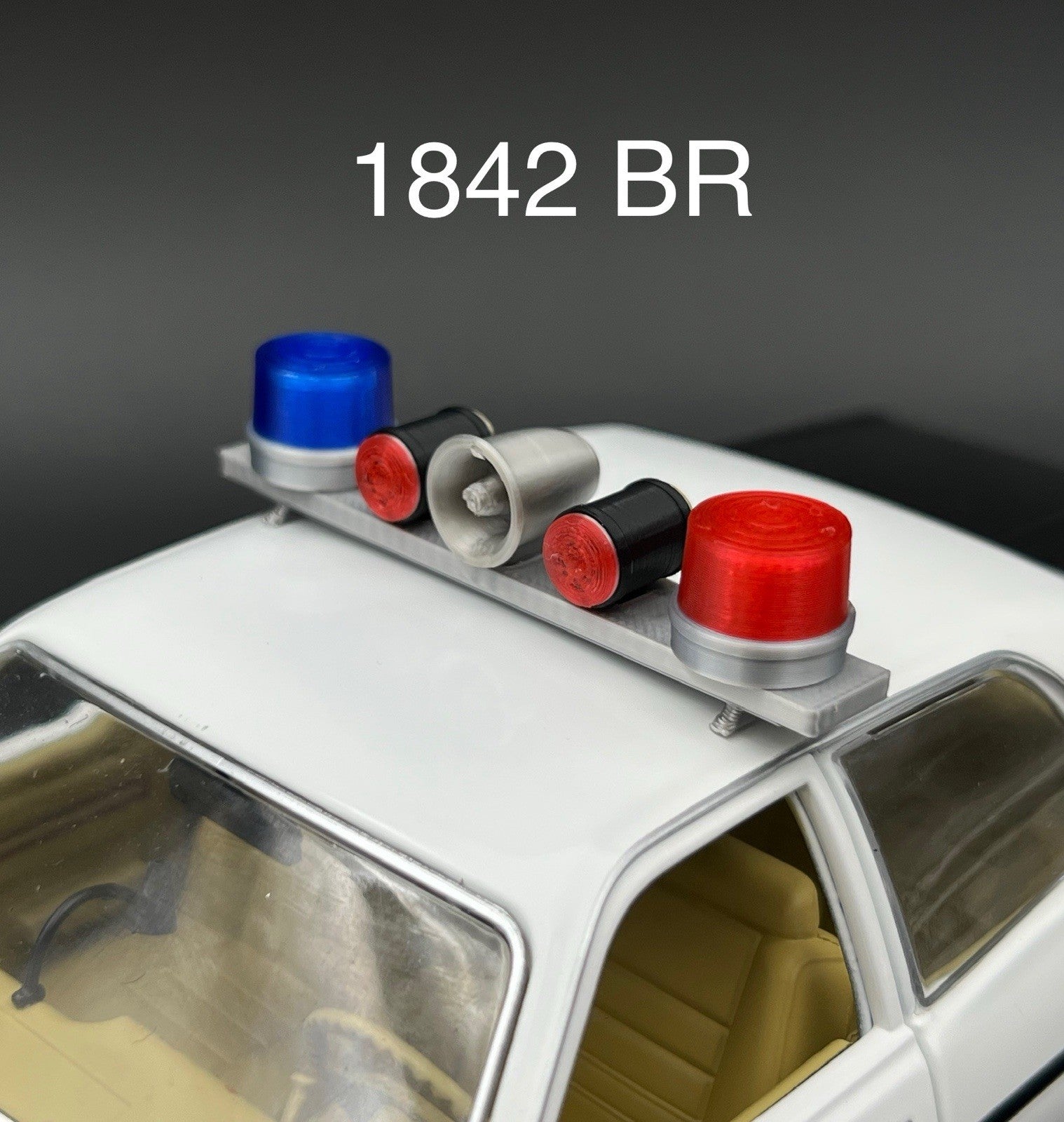 1/18 Blue Red Mars Skybolt Beacon Lightbar Siren Speaker Police Sheriff Fire0
