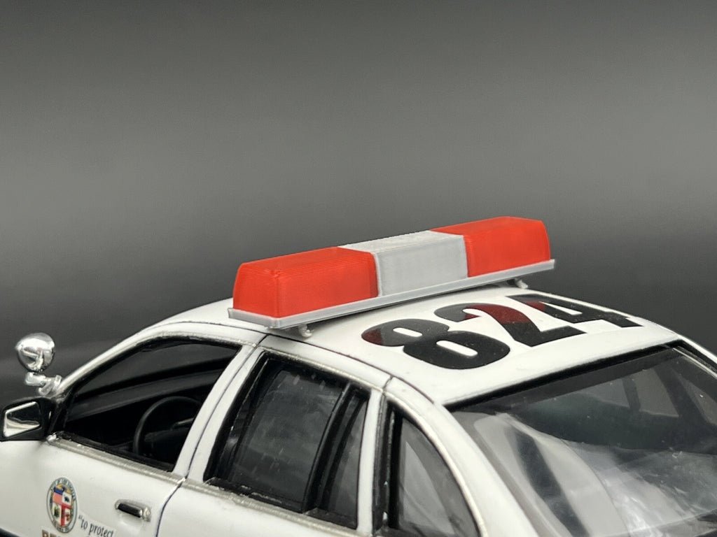 1/24 25 Scale Model Red Federal Signal Twinsonic Lightbar Police Fire 2421R8