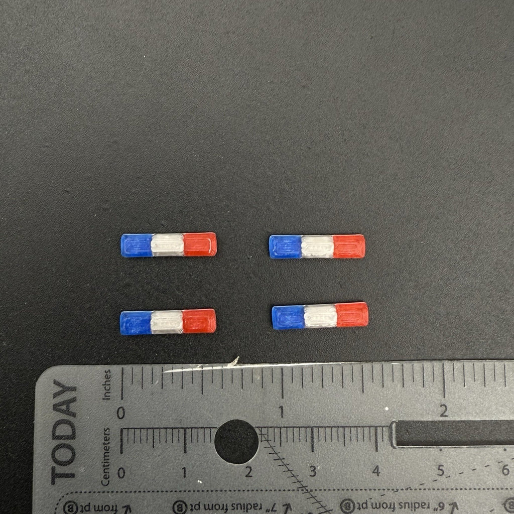 4 Pack 1/87 HO Smith Wesson 8000 8780 8880 8980 Lightbar Blue Red Police Sheriff1