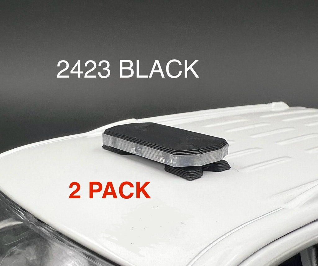 2 Pack 1/24 25 Mini Code 3 2700 Lightbar Black Top Cover Police Sheriff Fire0