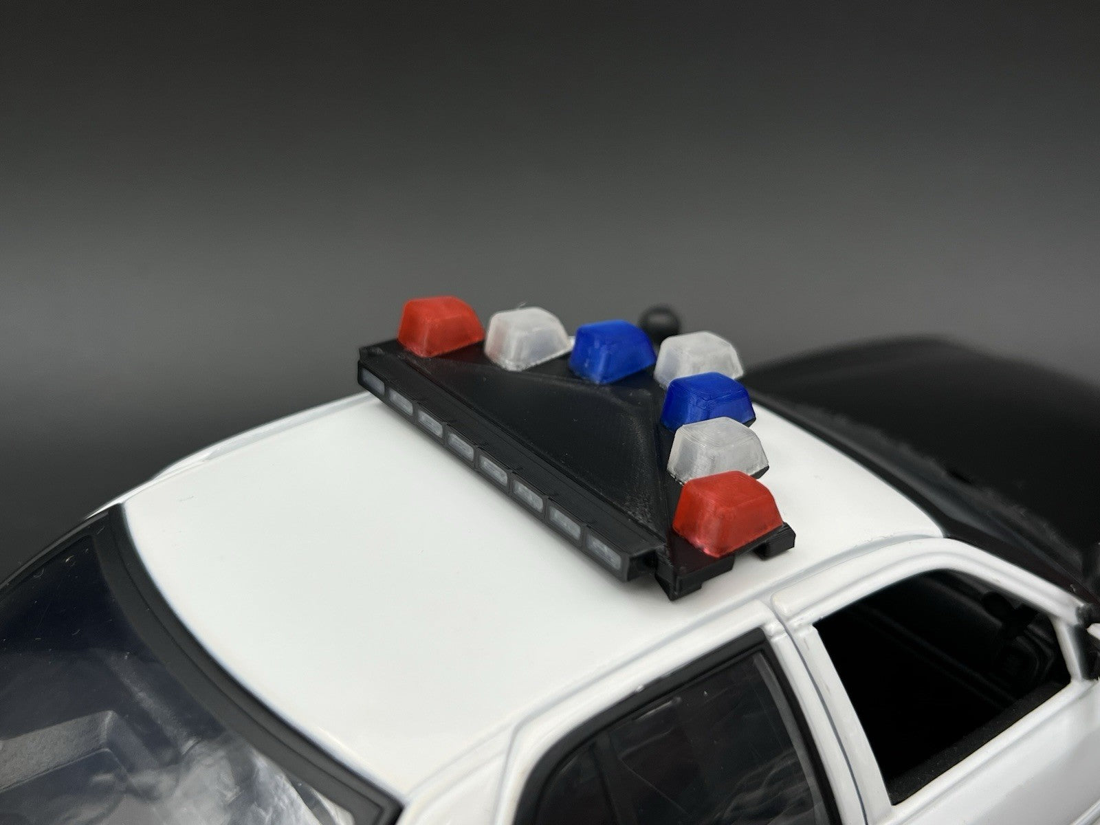 1/18 LED Ready Blue Red Federal Signal Vector Vision Lightbar Police Car LVMPD14