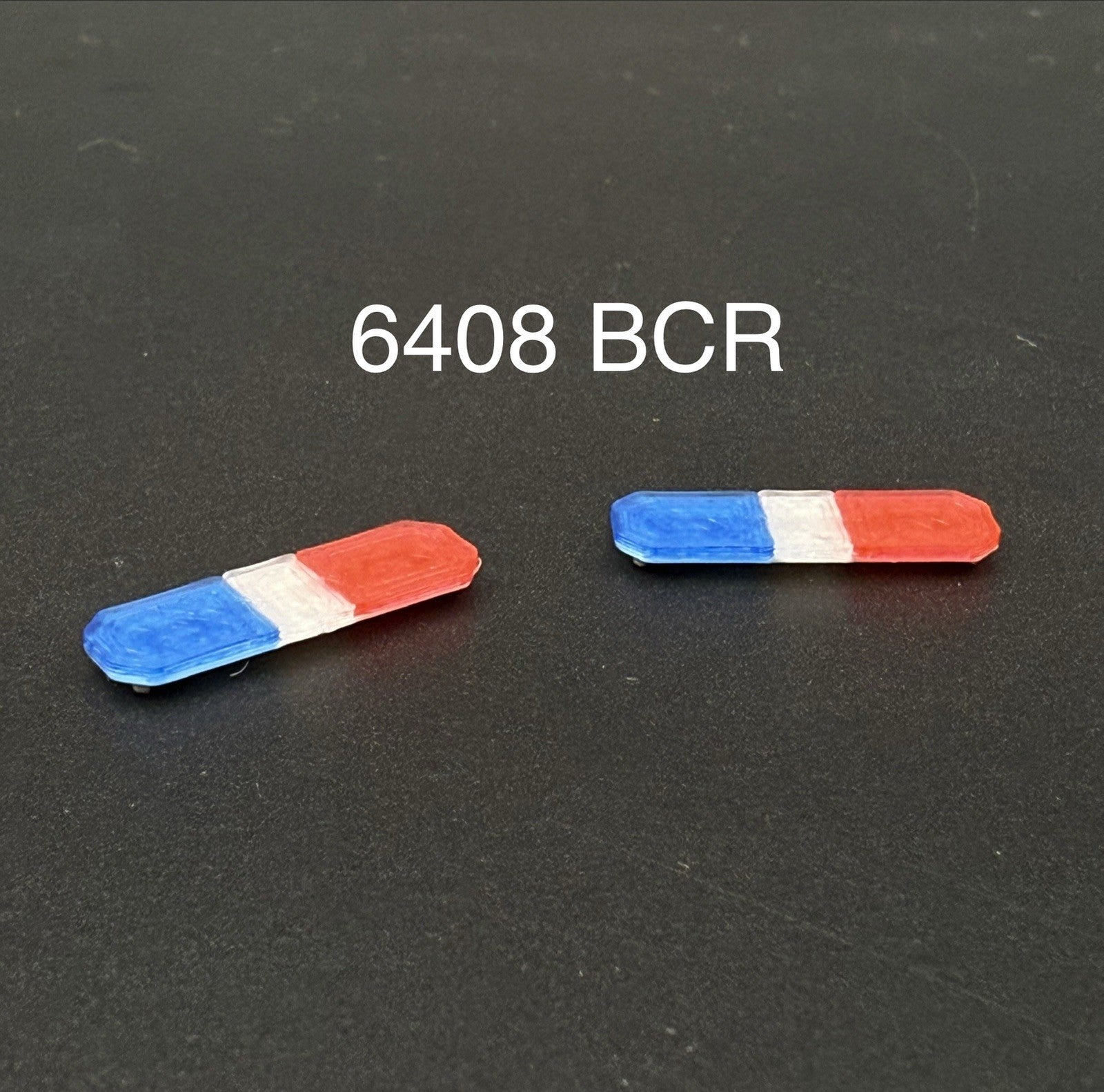 2 Pack 1/64 Scale Model Blue Clear Red Code 3 Defender Lightbar Police 6408BCR0