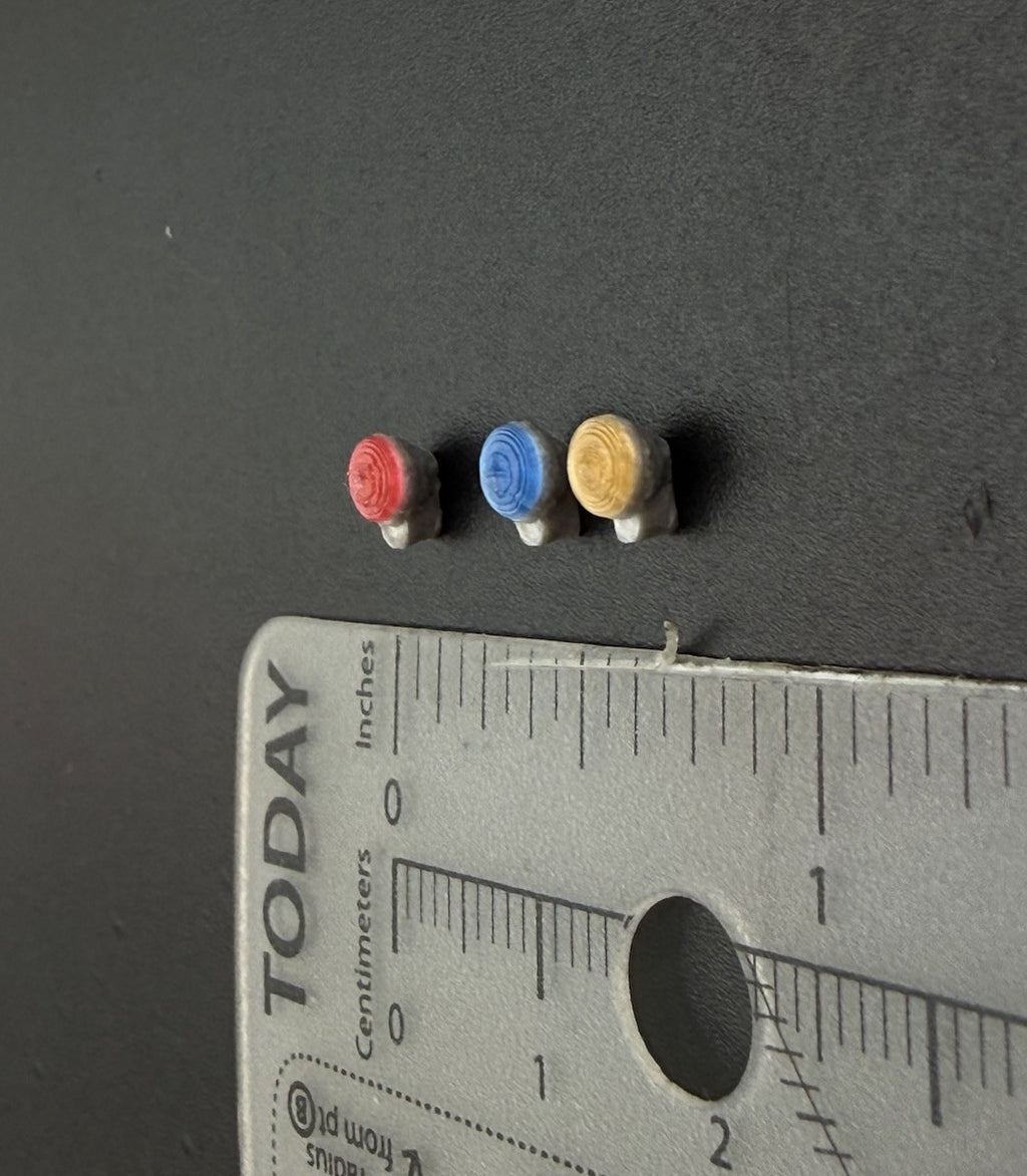 3 Pack 1/43 Scale Model Blue Red Amber PAR Round Deck Light Police 4345 CHP4
