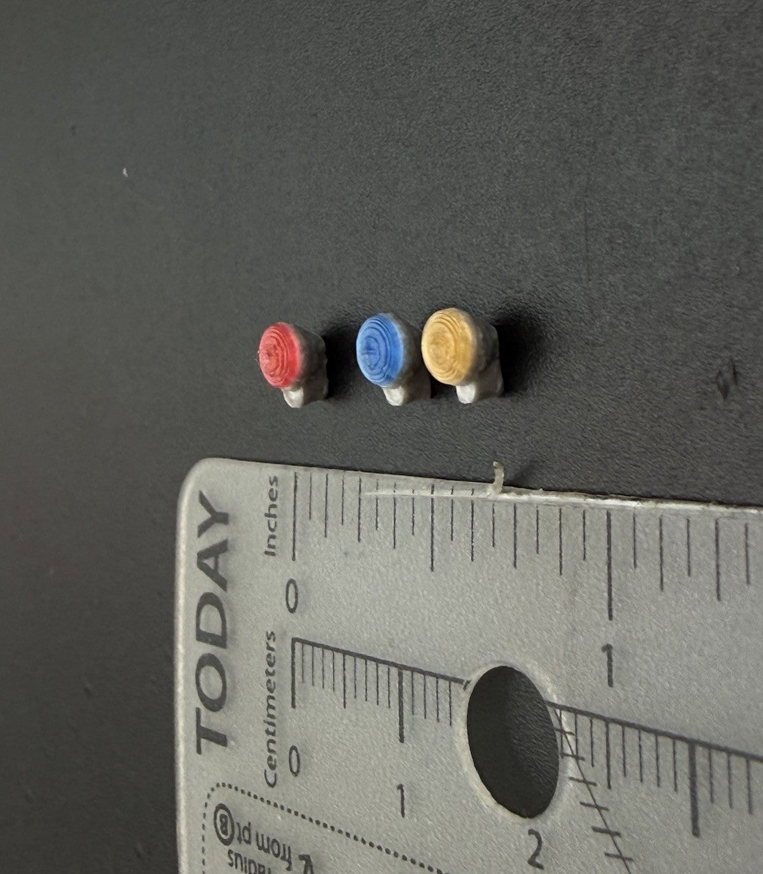 3 Pack 1/43 Scale Model Blue Red Amber PAR Round Deck Light Police 4345 CHP4