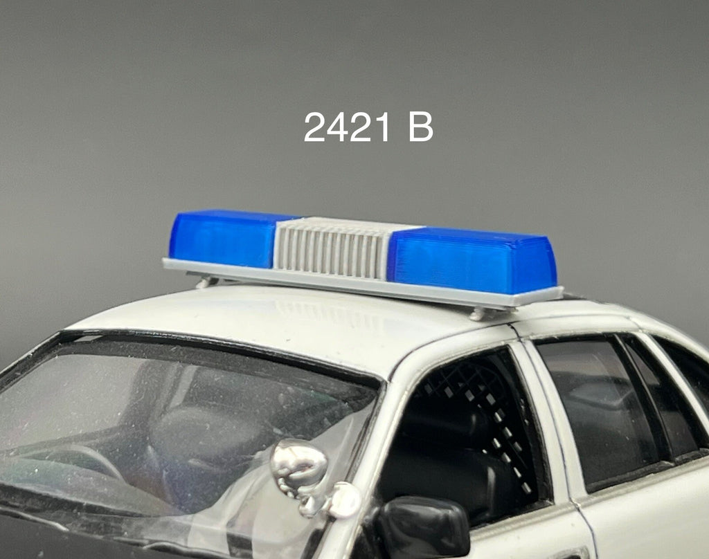 1/24 25 Blue Federal Signal Twinsonic Lightbar Police Sheriff State Patrol0