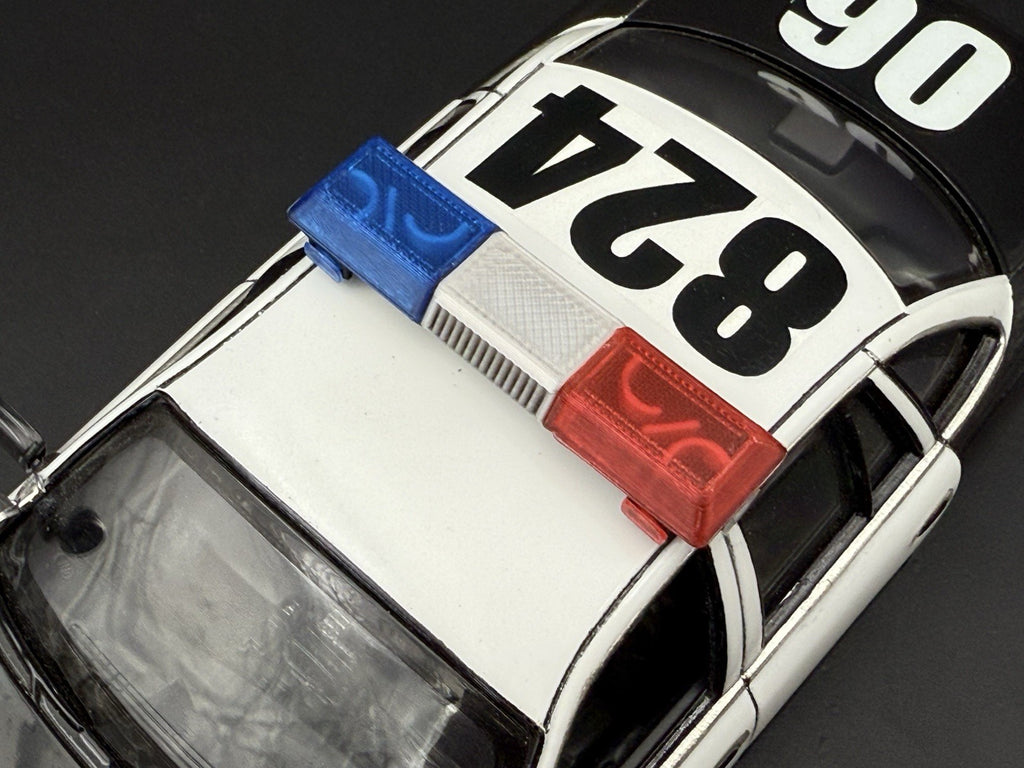 1/18 Scale Blue Red Chrome Streethawk Lightbar Police 1859 BR2