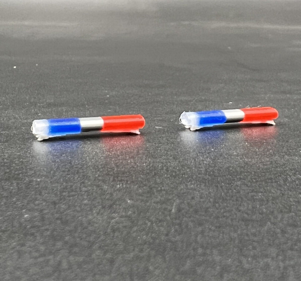 2 Pack 1/64 Blue Clear Red Chrome Federal Signal Aerodynic Lightbar Police5