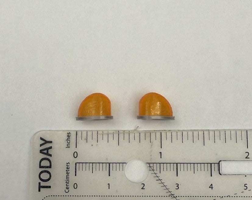 2 Pack 1/18 LED Ready Amber Yellow Fire Ball Teardrop Beacon Security Work Truck2