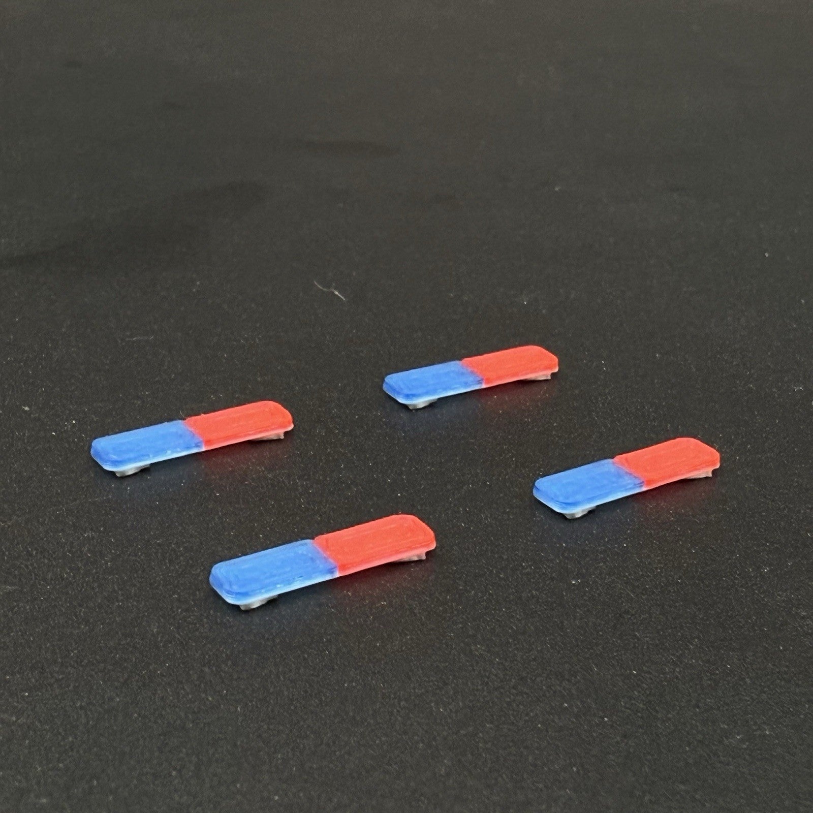 4 Pack 1/87 HO Scale Blue Red LED Style Whelen Lightbar Police Car 87013