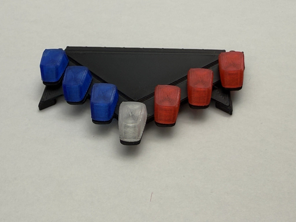 1/18 LED Ready Blue Red Federal Signal Vector Vision Lightbar Police Car BR217