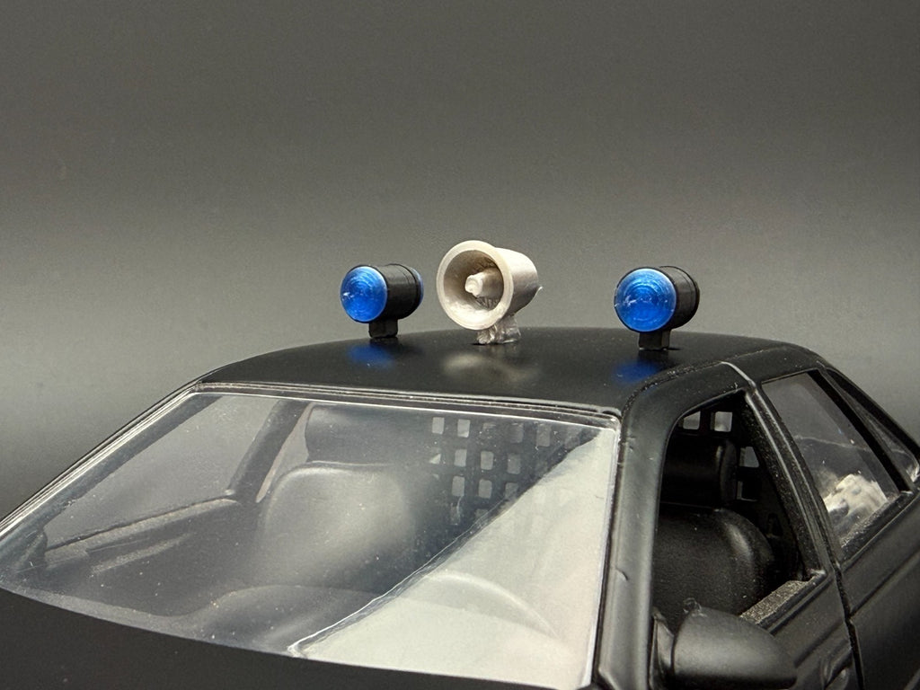 1/24 1/25 Scale Model Blue Can Lights Siren Police 2434B12