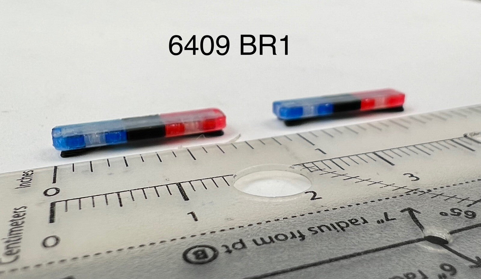 2-Pack 1/64 Scale Model Whelen Edge Lightbar Blue Red Police SUV Car 6409BR10