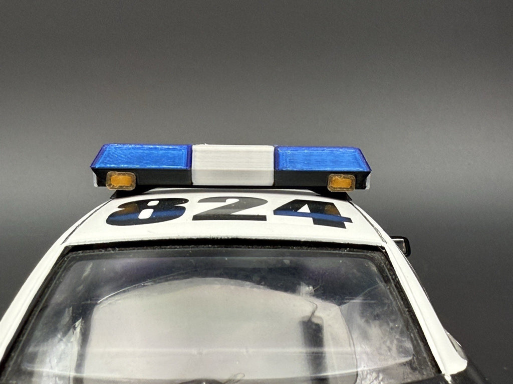 1/24 25 Scale Blue Chrome Streethawk Lightbar Police 246416