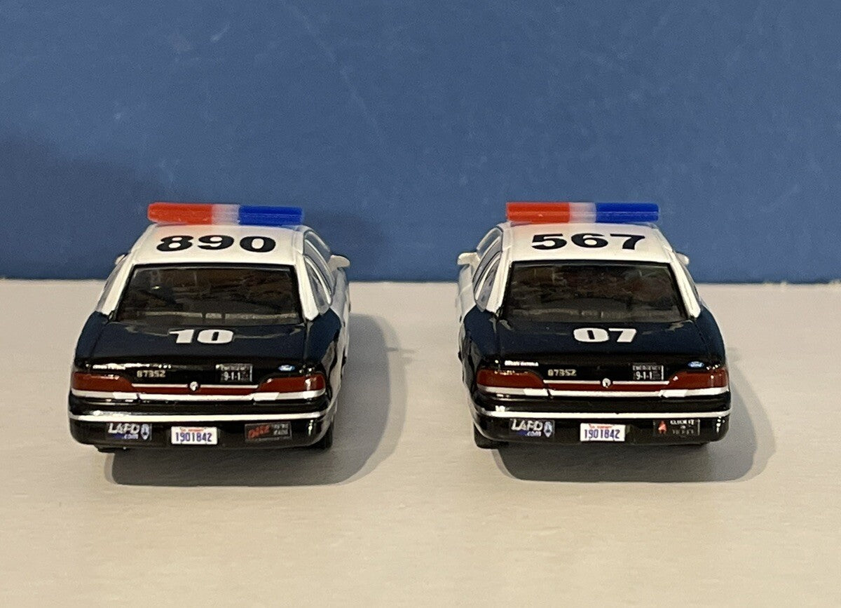 2 Pack 1/64 Blue Red Federal Signal Aerodynic Lightbar Greenlight Police Sheriff2